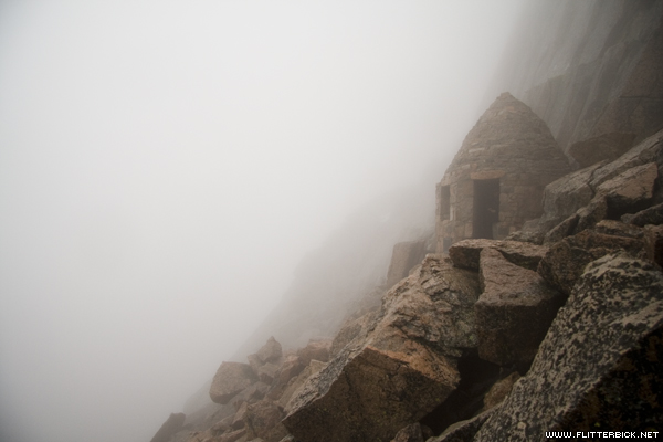 Mountainside shelter near the Keyhole of Longs peak
