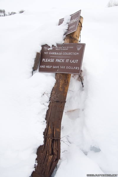 Six-foot snowpack at the trailhead